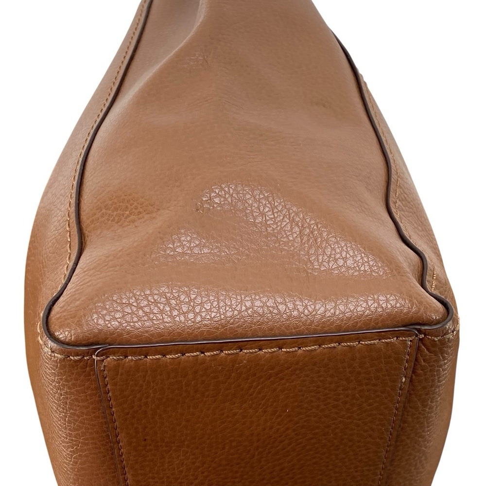 Coach Derby Tote Saddle Brown Pebbled Leather Shoulder Bag F58660 - Picture 7 of 12